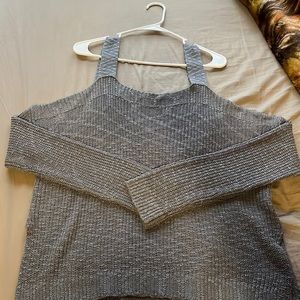 Pookie & Sebastian M/L knit grey long sleeve soft comfy sweater
